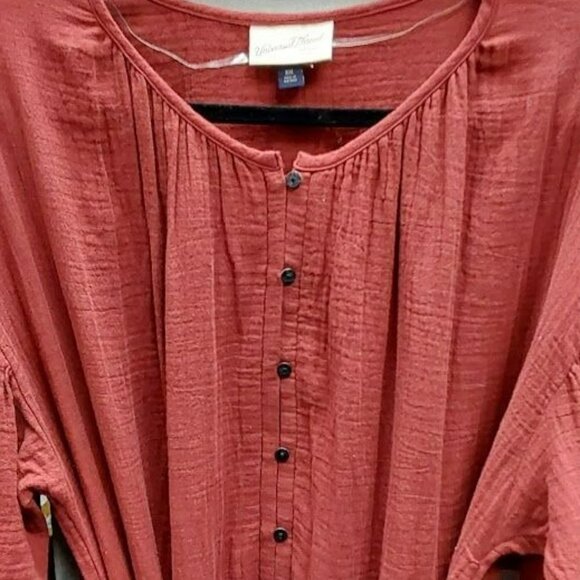 Women's Balloon Long Sleeve Tie-Front Shirtdress | Universal Thread | Small - Picture 4 of 7